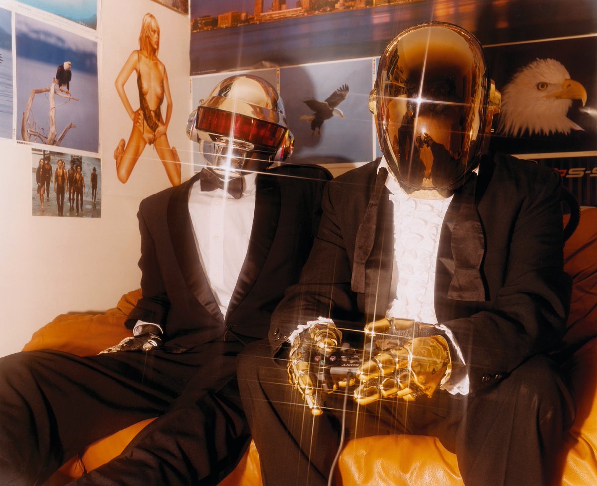 Daft Punk photographed in 2001 by Rick Guest for Q magazine