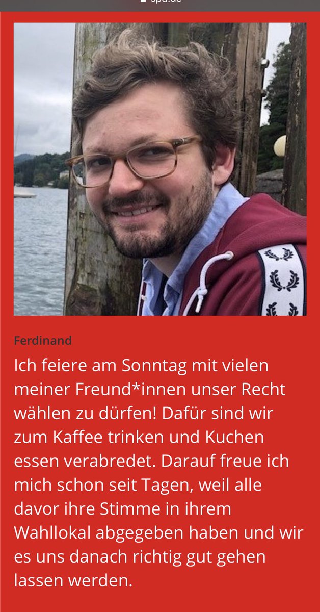 Wusstest ihr, dass jedes unserer 400.000 Mitglieder pro Tag mit 2 Personen über die SPD spricht? In der Minute, in der wir diesen Tweet schreiben, wurden 540 Gespräche geführt. Es kommt bei dieser Wahl auf JEDE EINZELNE Stimme an. Was ihr noch tun könnt: 
spd.de/landing-pages-…