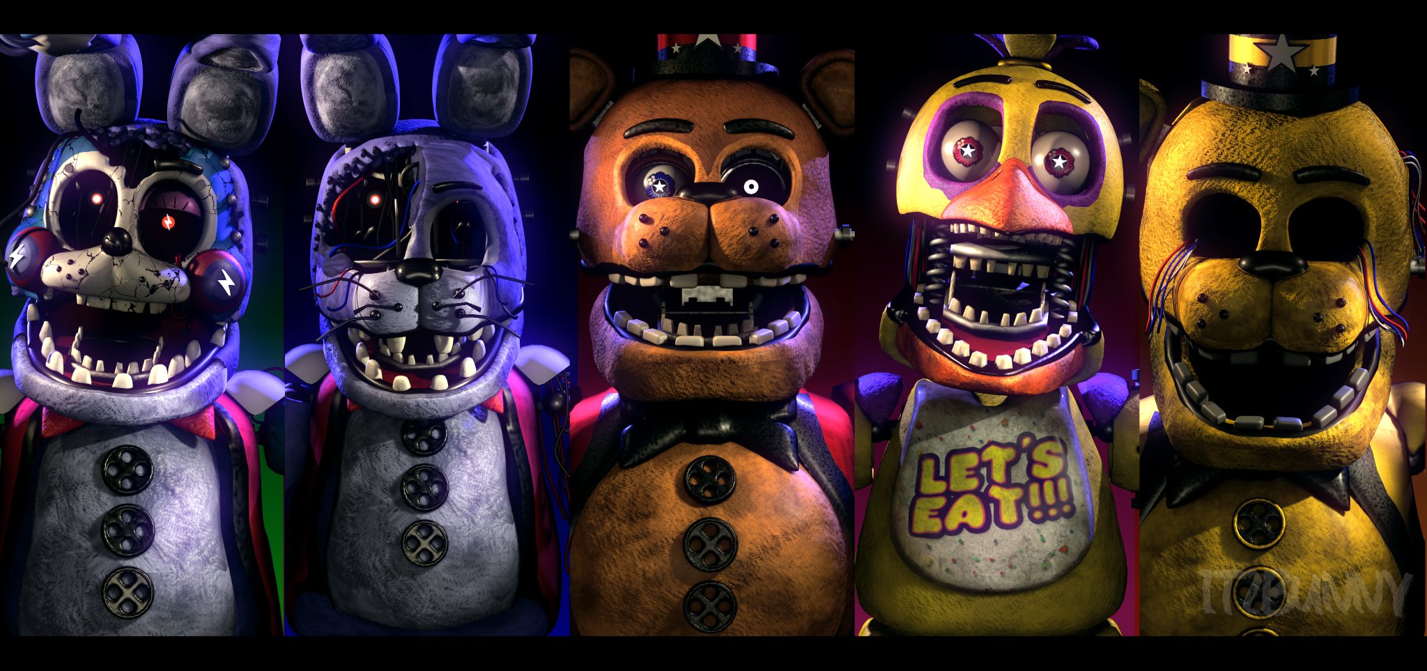 🇫🇷Rayan2802🇹🇳🇩🇿 on X: (FNAF/C4D) Withered Freddy Jumpscare V4 Credit  : Model Base : Scott Cawthon and Steel Wool Model of Withered Freddy :  @alfredman201 Programs : Made in : Cinema 4D R21