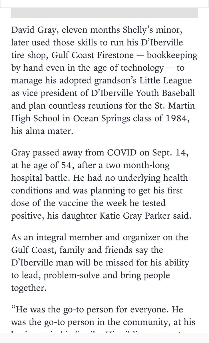 MorningsCross's tweet photo. Clipped from Sun Herald. Go there to read full article. As the holidays approach and you want to give those you love the best gift of all, give them You!” No layaway required-it’s free. The only commitment is a few minutes of your time to get vaccine! https://t.co/6yYcVnBeY8