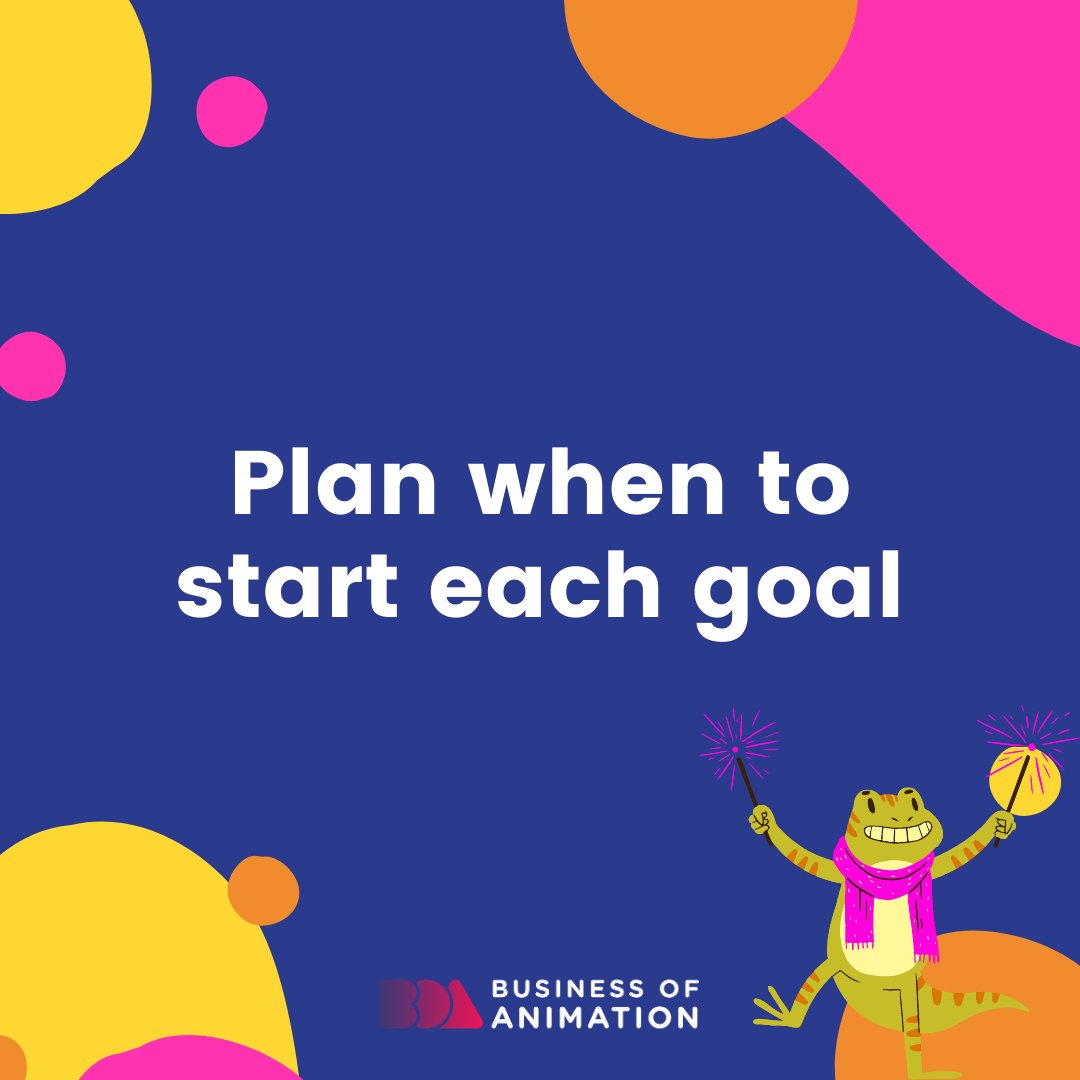 animationbiz's tweet image. 4. Write down your goals for the year
5. Plan when to start each goal
6. Gather the resources for your goals
7. Find people who can help with achieving your goals

 #animatortime #AnimatorTimeManagement #AnimationSpeedTime #ProductivityForAnimators #AnimationBusiness #Animated