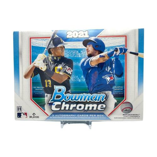 We are giving away a box of 2021 Bowman Chrome HTA Baseball!

Here's how to Enter:
1) RETWEET / LIKE 
2) FOLLOW 
<a href="/blezsportscards/">Blez Sports Cards</a>

3) Tag someone that loves Bowman Chrome

Bowman Chrome is being broken all weekend on Blez 2 (Our baseball exclusive break channel)