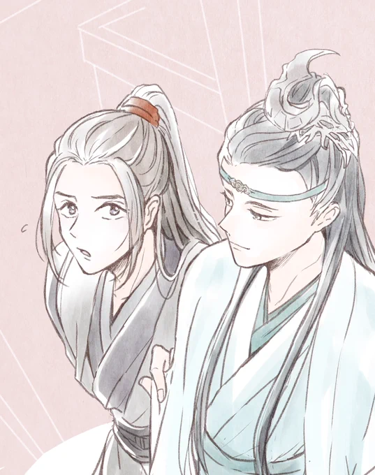 「藍湛～～、怒ってるか…?」
「………否」 
