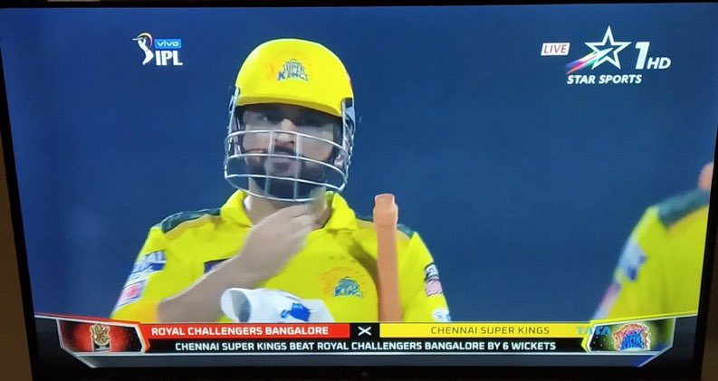 farnazNNN's tweet photo. #CSK  won by 6 wickets..!! 💥💥💥 #CSKVsRCB https://t.co/0WS30vxiBC
