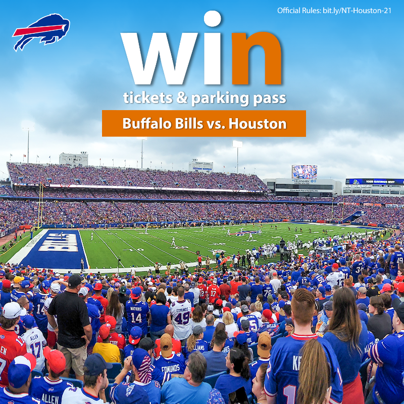 NorthtownAuto's tweet photo. FOLLOW us @northtownauto and RT this post for a chance to win!! 🎉

We're giving away a pair of tickets &amp; parking pass to the Buffalo Bills game vs. Houston on Sunday, October 3rd!

* One winner selected Thursday, September 30th, 2021. https://t.co/ZdnDmYfdZ3