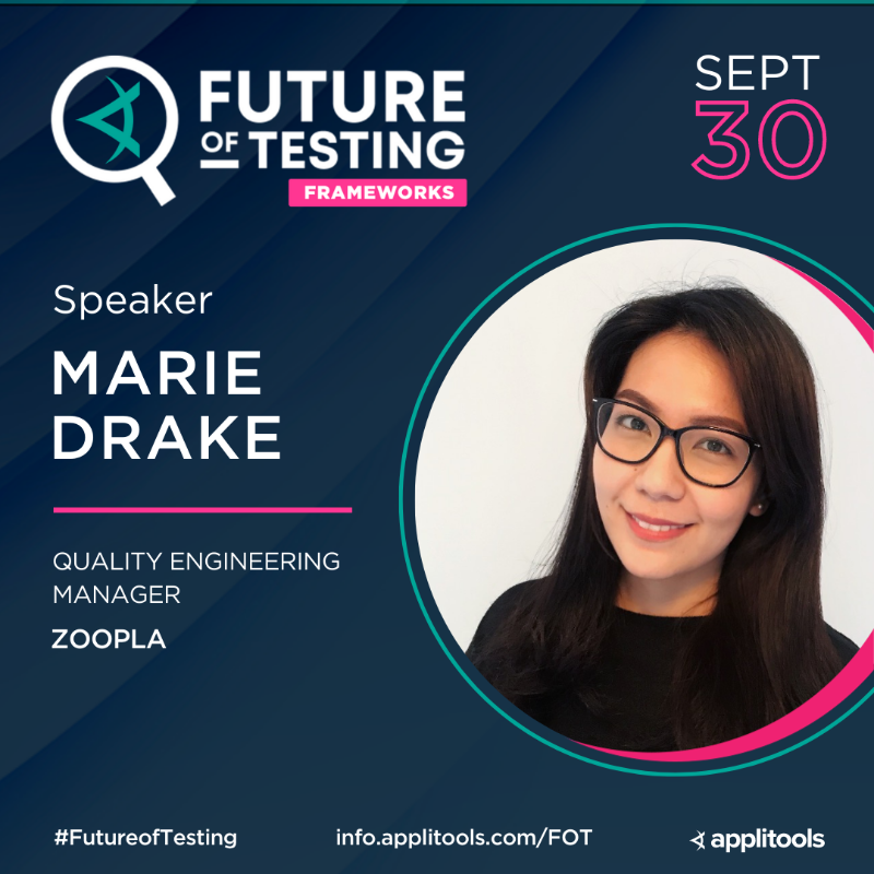 Applitools's tweet photo. There are so many incredible speakers for Future of Testing: Frameworks on September 30. Don't miss sessions from @techgirl1908, @BagmarAnand, @gregsypolt, @ailuj876, @mcruzdrake, @shs96c, and more

It's 100% FREE to register 👇
https://t.co/kBZOAnL1x3