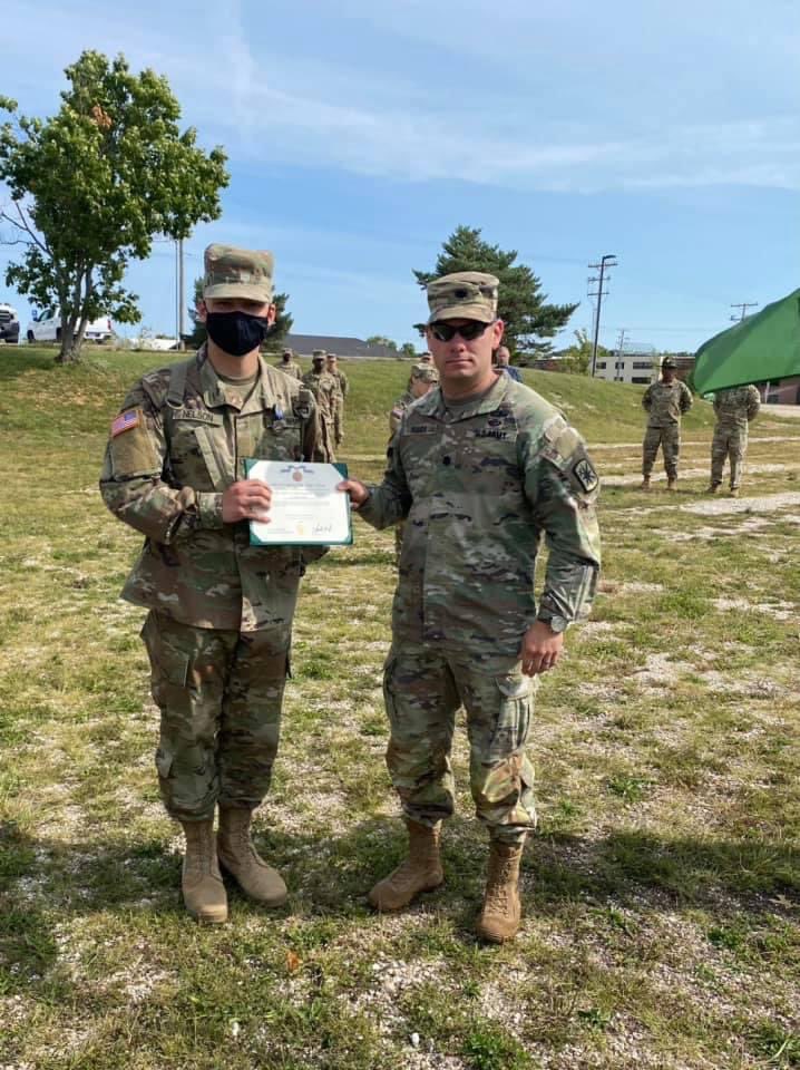 G6_795th's tweet photo. #FearlessFriday This morning #Gladiators SPC Nelson and PVT Nelson from E CO, Legends, received the Army Achievement Medal for their quick response to save the life of a fellow trainee. @14th_MP_Brigade @G7_795_MP @USArmyMPCorps @CMDTArmyMPs 
#SendMe #PeopleFirst https://t.co/rvY6bwHKqf