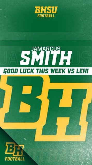 Jamarcus5Smith's tweet photo. Thanks BH🟩🟨 #FEELTHEBU22 @coachnatebutts @CoachRodregisS https://t.co/ojORGPmCEs