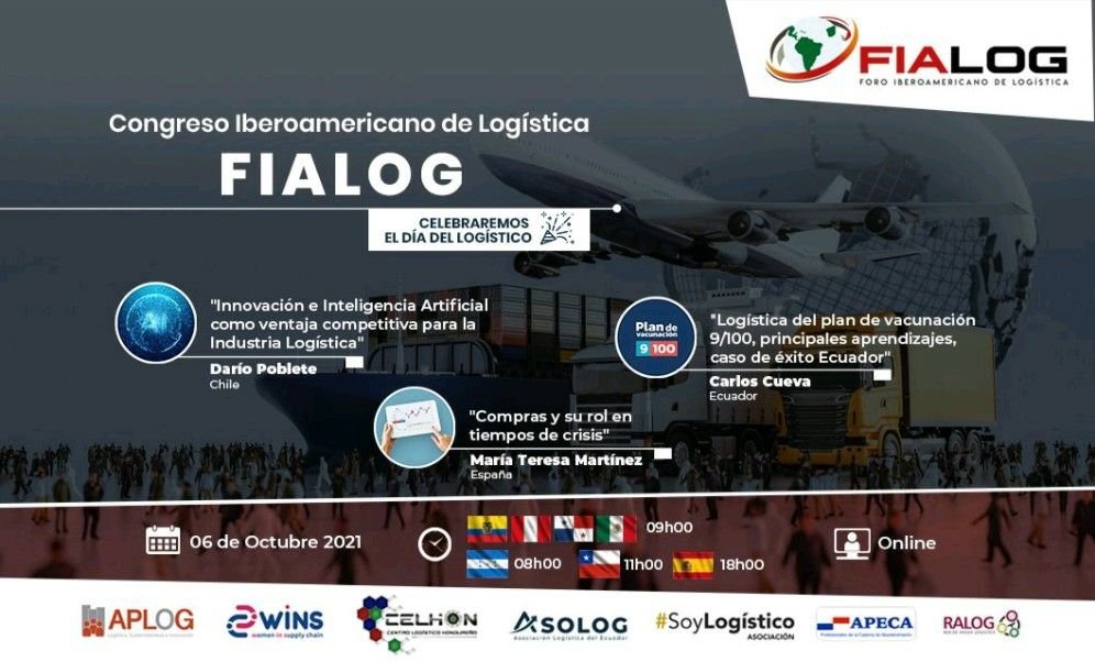 SoyLogistico's tweet photo. Están invitados a participar en este primer Congreso Iberoamericano de Logística, convocado por #FIALOG Foro Iberoamericano de Logística, en donde #SoyLogístico es asociado fundador.
Tres temas para el 6 de octubre, día que celebramos en Iberoamérica el #DiaDelLogistico https://t.co/yEyje8WrMI
