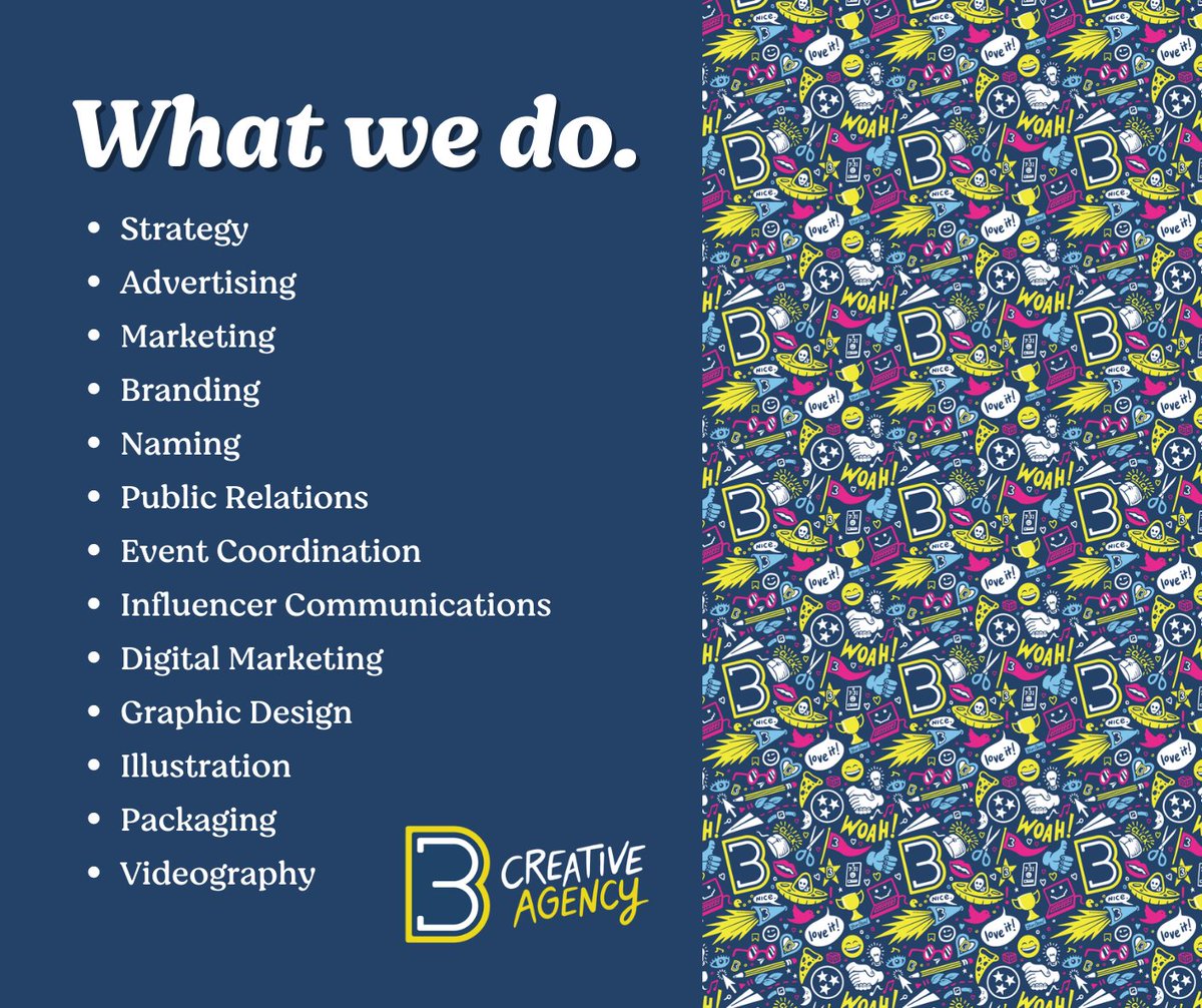 Curious about what all goes on at B3? Here’s what we do (+ more!).