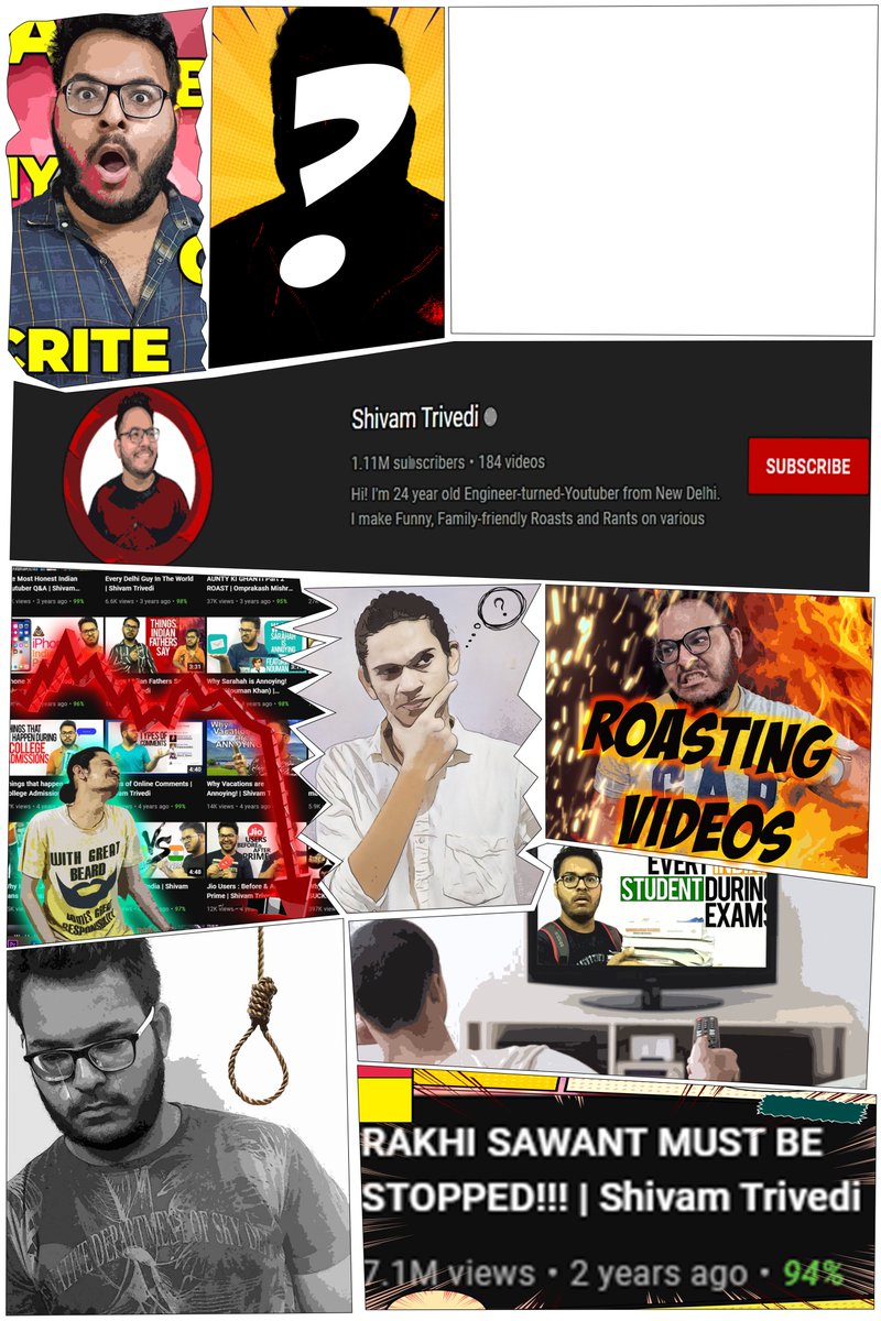 Mehulsonyteller's tweet photo. @shivam3vedi Shivam sir.... I have made a whole comic on you... It took great amount of time and effort so please check it out, it's on Youtube

https://t.co/YKL8sXnEHx https://t.co/9mFnWuf3Dd