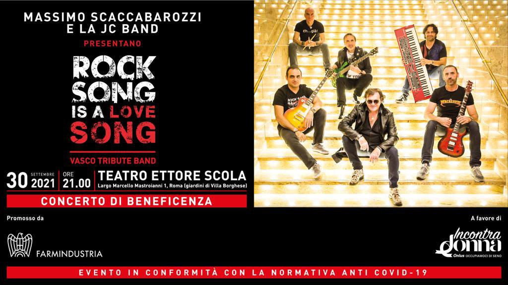 Il grande rock di <a href="/massimoscaccab1/">Max Scaccabarozzi</a> e #JCBand finalmente  di nuovo a Roma !!!!!
Evento di beneficenza in favore di IncontraDonna Onlus  che sostiene da anni le donne con tumore al seno e che si impegna per diffondere l’importanza della prevenzione e dei corretti stili di vita