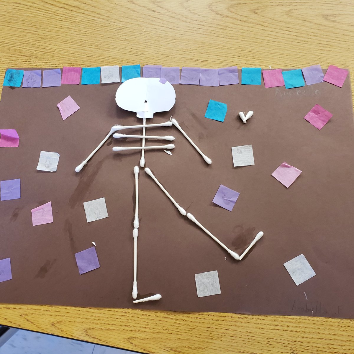 I'm loving our Dia del Muerte posters.  This project had us learning about the skeletal system and how glow in the dark glue works. 💀 #hodgeroadSTEM #HispanicHeritageMonth