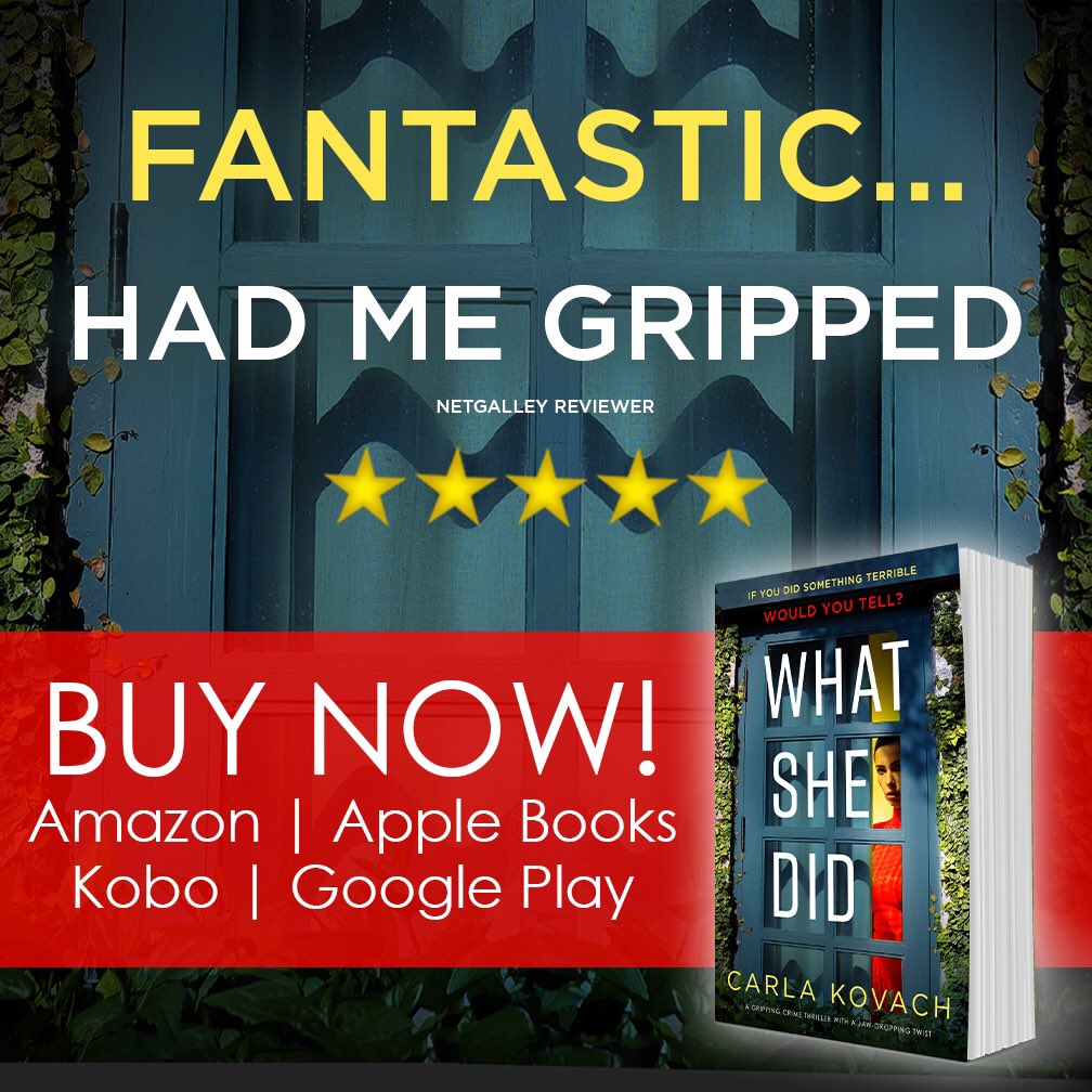 CKovachAuthor's tweet photo. Thank you to #KrittersRamblings for this fab review of #WhatSheDid ❤️❤️❤️
@bookouture
https://t.co/GVdxqTgSUB https://t.co/yDodXjKMIu