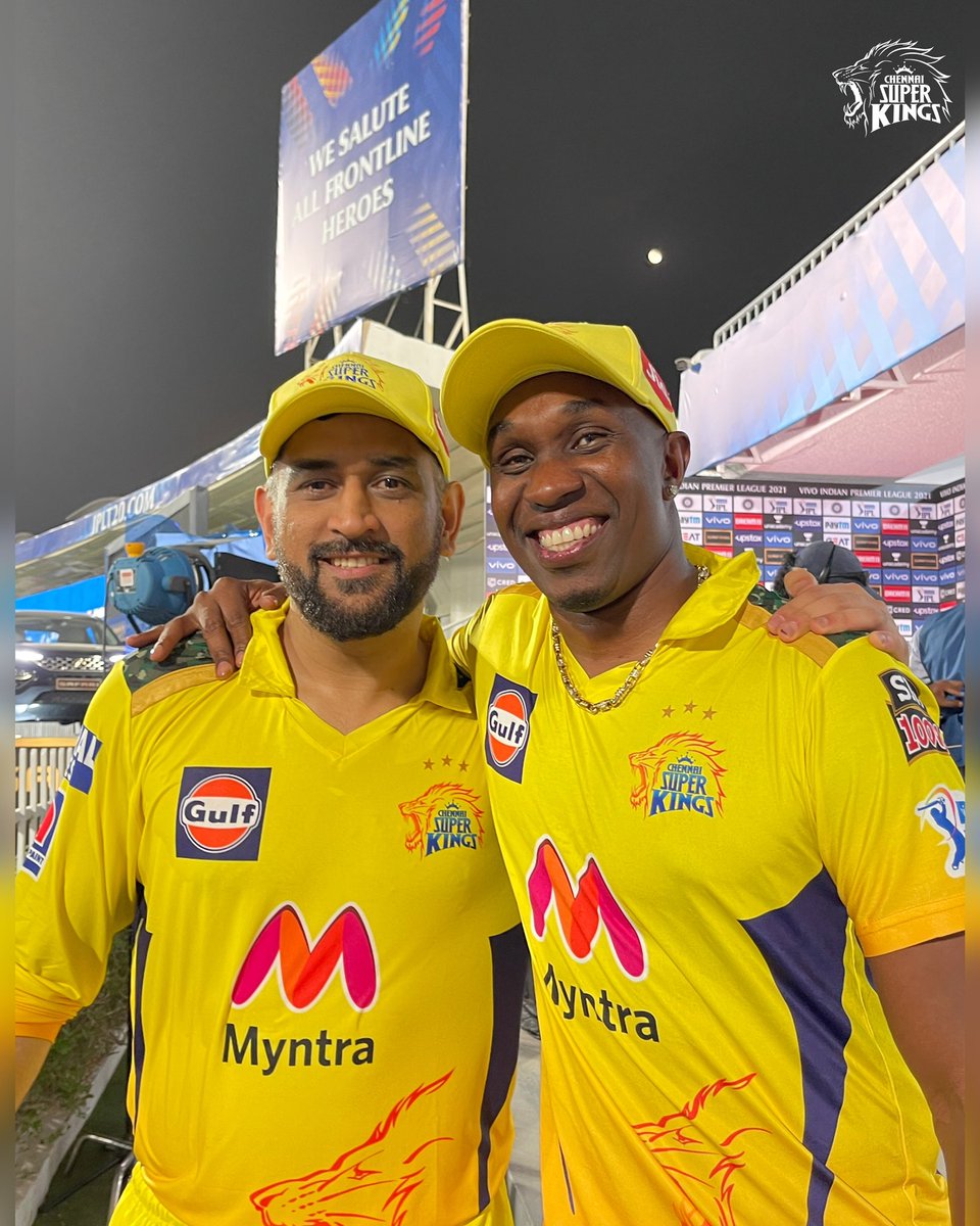 ChennaiIPL's tweet photo. Brothers in Arms! 🤜🏼🤛🏼

#WhistlePodu #Yellove 💛🦁 https://t.co/a3QrUpCPFN