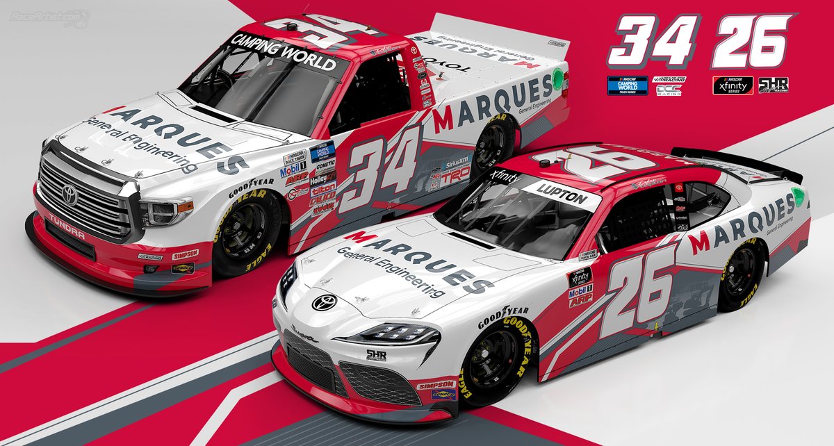 raceartist's tweet photo. Twin Toyota's for @LuptonDylan and Marques General Engineering @LVMotorSpeedway https://t.co/PgU5jG8M06