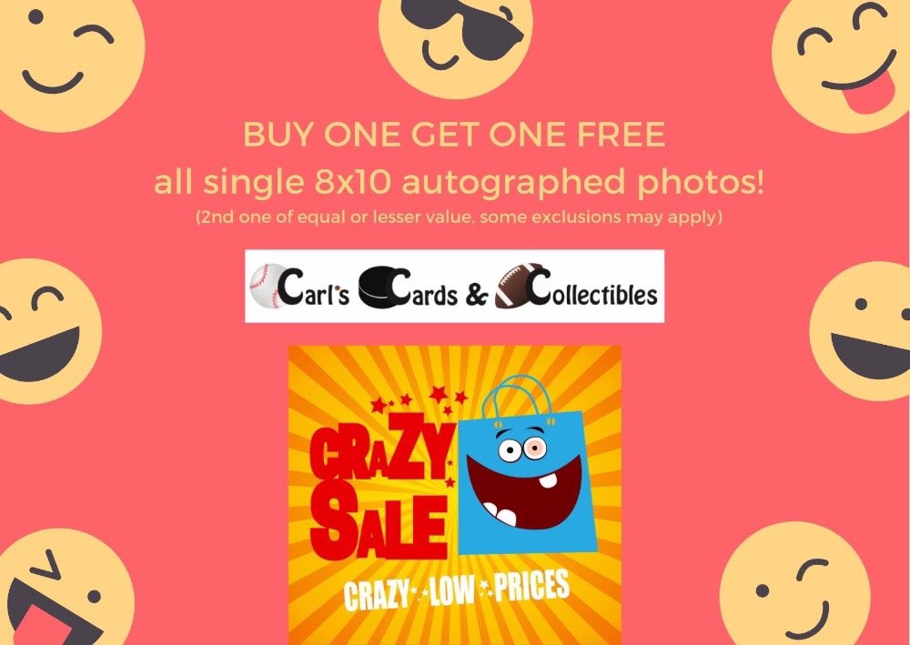 carlscards's tweet photo. Lauren & Anthony are running the show on Saturday, and they're giving the store away (well sort of)! This Saturday, Sept. 25th (in store only) ALL of our single 8x10 autographed photos will be BUY ONE GET ONE FREE!
#autographedphotos #sale https://t.co/bh0LLoeqM8