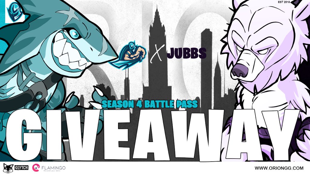Let's start the weekend off right 👀

Today I bring to you a @jubbs x @oriongg #giveaway

Two winners will be picked for the following:
1x - Battle Pass
1x - Charged OG Color Scheme

- Must follow @jubbslol and @oriongg

- Giveaway ends on 9/29

GOOD LUCK EVERYONE 🐻‍❄️