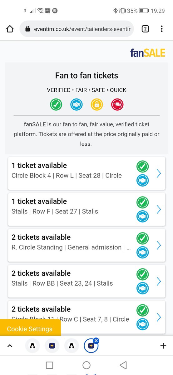 jw2605's tweet photo. @chachawalton Seems to be a fair few on the 'fan to fan' tickets on the Eventim website. Just got one myself! https://t.co/IlXIsmEU3Z