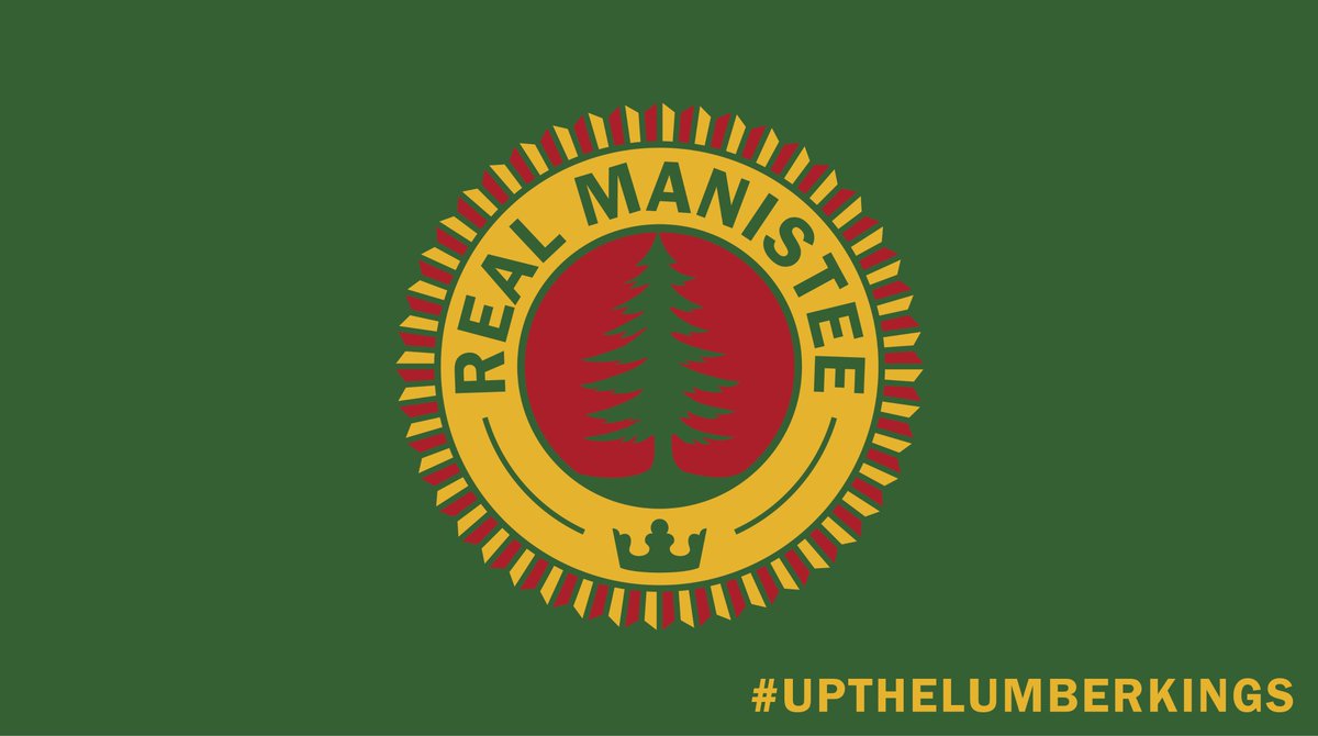 RealManistee's tweet image. Without further ado, we'd like to unveil our crest for our inaugural run in the @NMFPLsoccer. Our media manager was inspired by some old Civilian Conservation Corps relics they found while wandering around the pines. Check it out! 💚💛 #UpTheLumberKings