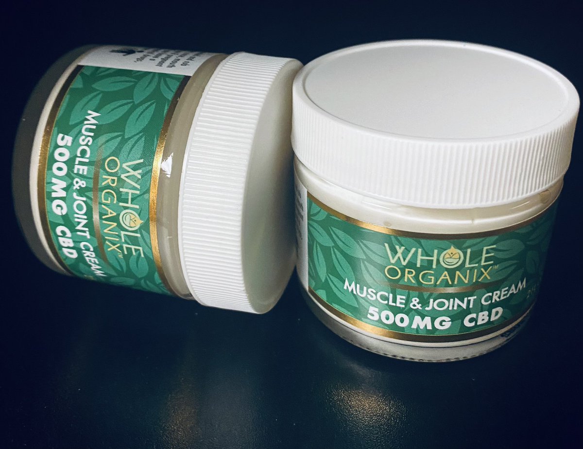 Restorative and Moisturizing. Relax with Whole Organix Muscle and Joint Cream #cbd #painrelief #jointpain