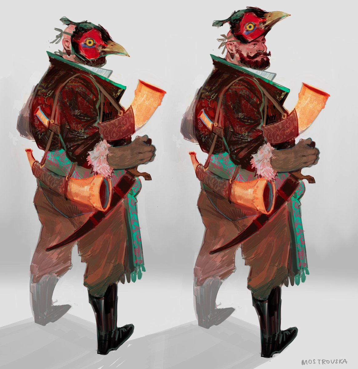 mostrovskaa's tweet image. some character designing