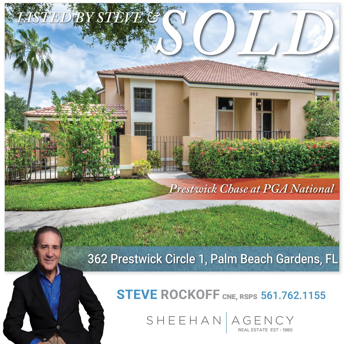 LISTED BY STEVE &amp; SOLD! 🎉
Prestwick Chase at PGA National!
📍 362 Prestwick Circle 1, Palm Beach Gardens, FL
.
.
.
#sold #justsold #closingday #closed 
#RepresentedtheSeller #seller #sellersagent
#prestwickchase #pga #pganational
#thesheehanagency