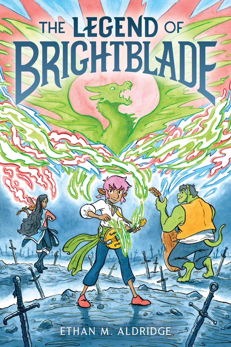 Hello #LatinxsCreate! I'm a mixed race Mexican-American making graphic novels. My new book, THE LEGEND OF BRIGHTBLADE, is about a trio of bards on an epic journey, and you can reserve your copy now!  https://t.co/73ucCPhTQt 