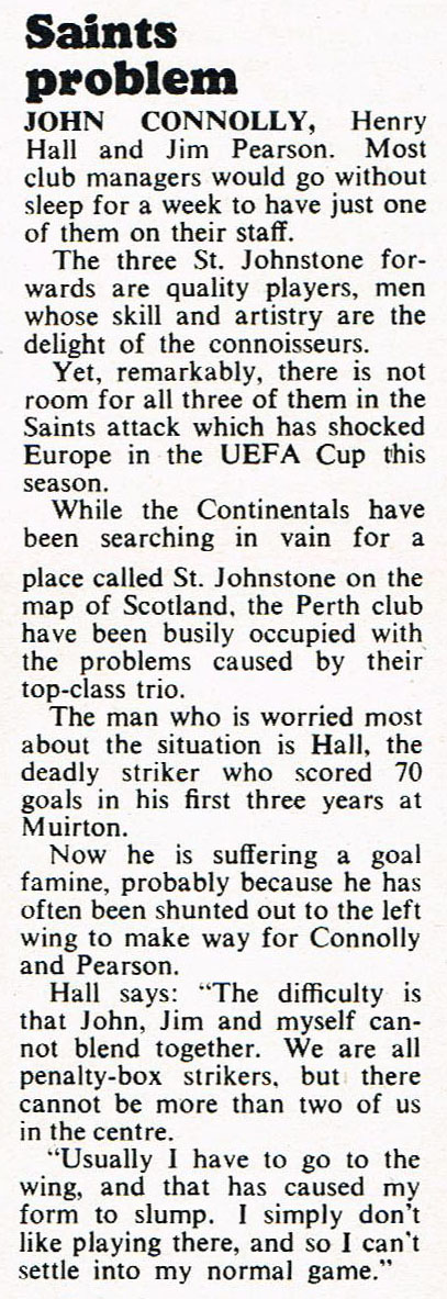 ScotsFootyCards's tweet photo. Saints problem #JohnConnolly #HenryHall #JimPearson #StJohnstone #CharlesBuchansFootballMonthly 1972-02 https://t.co/GHcSTycfkI