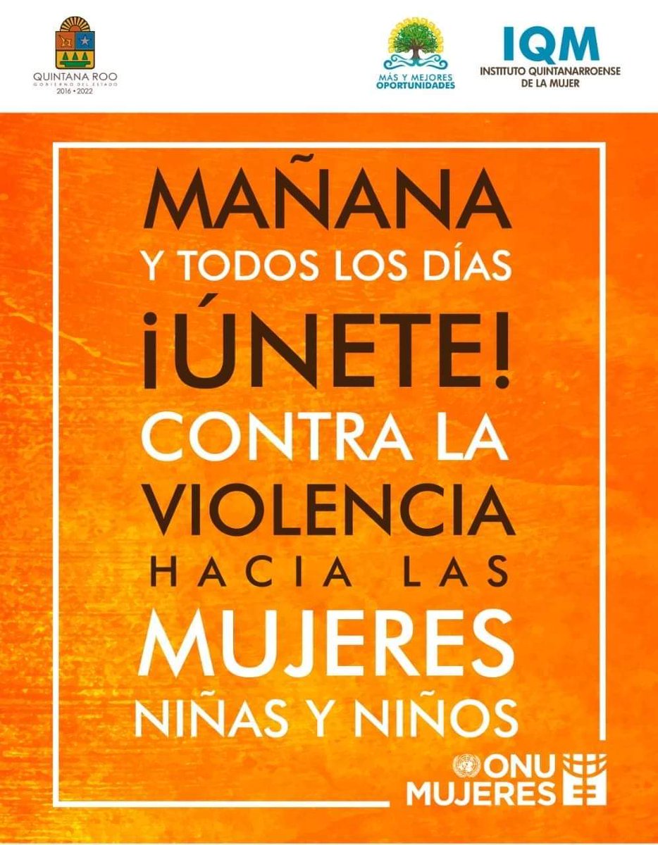 👉 Recuerda cada 25 de mes es #DiaNaranja! Únete para poner fin a la violencia contra las mujeres, niñas y niños🎗 #HagamosConciencia
#AltoAlaViolencia ✋