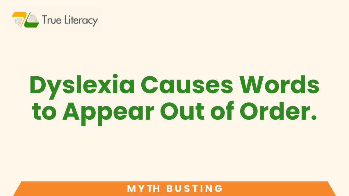 Dyslexic people struggle to connect speech sounds with written letters. The words in a book do not visually appear differently, rather they are not processed in the way they should be, resulting in the child reading or writing words in the wrong order.

#Dyslexia