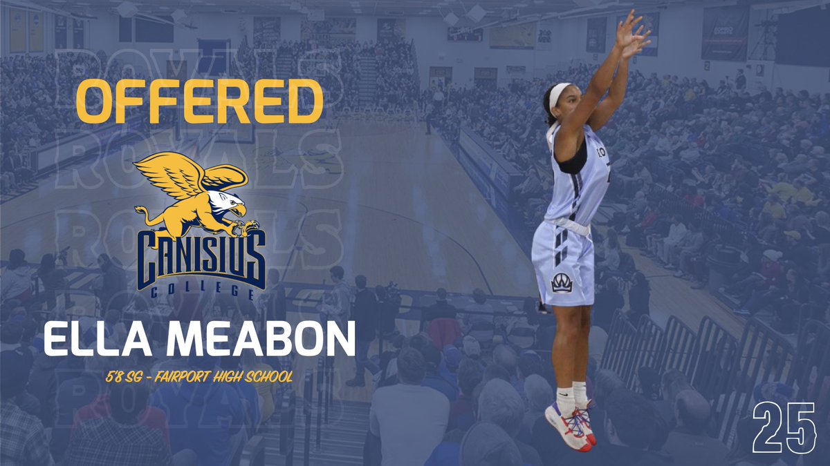 Congrats to 2023 5’8 SG Ella Meabon <a href="/ella_meabon21/">Ella Meabon</a> on receiving an offer from <a href="/Coach_Sahar/">Sahar Nusseibeh</a> , @JaredTheCoach, <a href="/Krista_Beechy/">krista beechy</a> &amp; <a href="/GriffsWBB/">Canisius Women’s Basketball</a> 👑🏀 #RoyalFamily