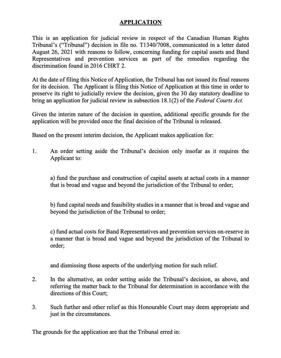 Fresh off of the reconciliation election pledges  &amp; just days before Orange Shirt day, the fed. gov't files an appeal to overturn a CHRT order ensuring First Nations have proper buildings for prevention services to keep families together &amp; help 4 kids under Jordan's Principle.