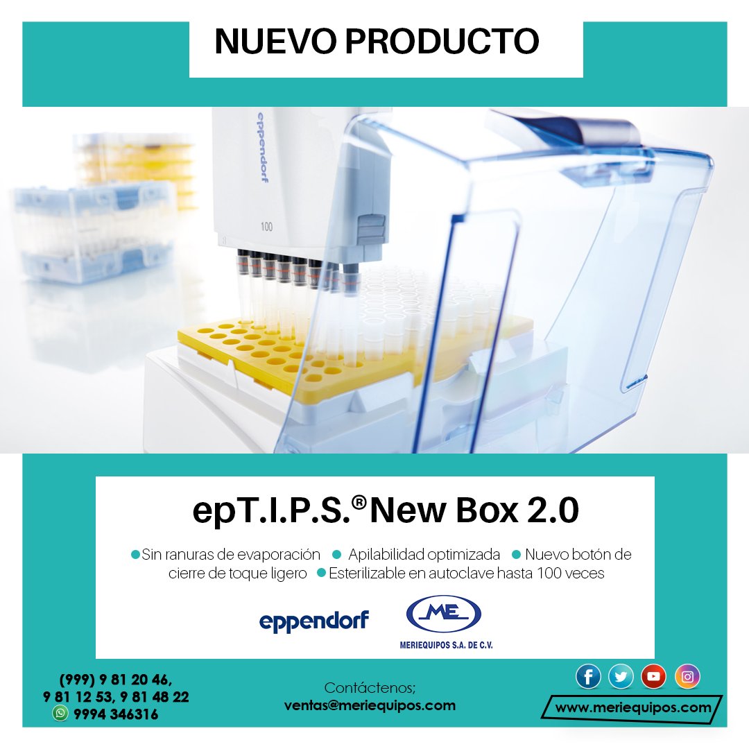 Meriequipos's tweet image. ¡Conoce los NUEVOS #epTIPS New Box 2.0 #Eppendorf!
Sin ranuras
Apilabilidad
Botón de cierre
#CotizaConNosotros
meriequipos.com
 o llámanos al 9999812046