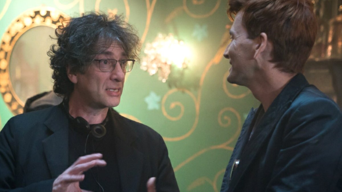 primemovies's tweet image. Got so excited thinking about David Tennant, Michael Sheen, and Neil Gaiman working on Good Omens season 2 that we had to go back and reminisce on David Tennant, Michael Sheen, and Neil Gaiman working on Good Omens season 1.