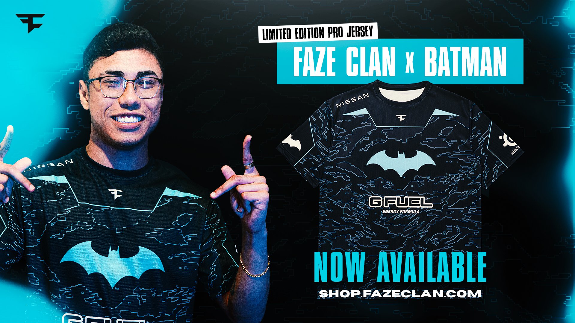 FaZeUp on X: 'Limited Edition FaZe Clan ✘ Batman Pro Jersey Available now  at   / X