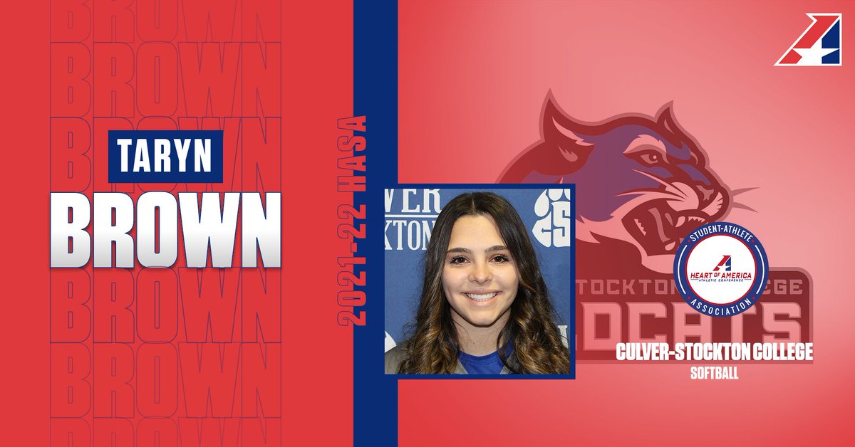 For our next <a href="/Heart_HASA/">HeartHASA</a> feature, we have Taryn Brown of <a href="/CSCWildcats/">C-SC Wildcats</a>. She is a senior on the softball team! Taryn was also the Heart's A.O. Duer Female Student-Athlete nominee for 2020-21. Thank you Taryn for your service to the Heart Association of Student-Athletes!