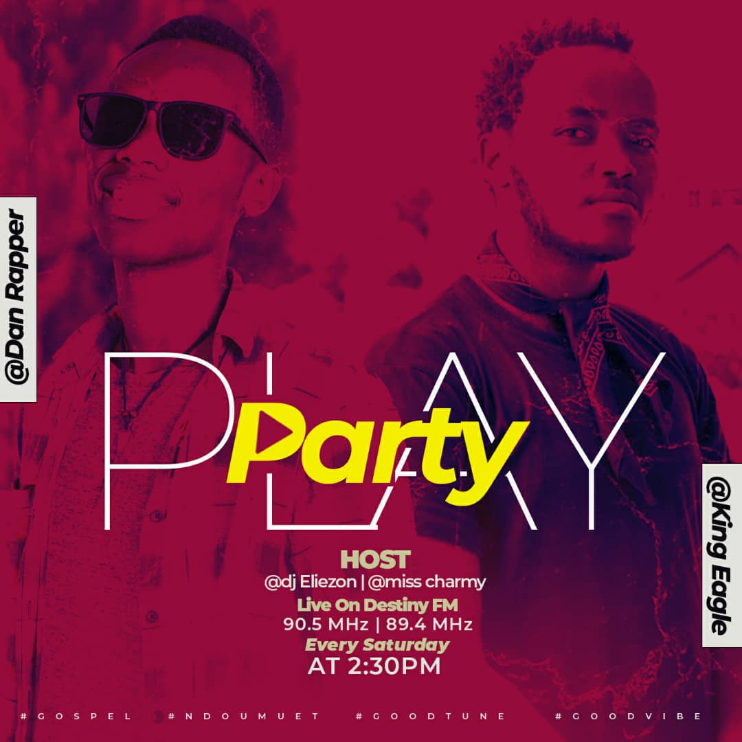 The Playlist 2.0 (@2_playlist) on Twitter photo Hey!!
Tomorrow we have a new session of the Play Party.
So tune on 90.5/89.4 (Destiny FM ) and enjoy the vibes.
Glad to have <a href="/designer_dan/">DanDesigner</a> and @king_eagle_official as guest. A pleasure!!
#ndumiweeee
#culturemaking
#257deejays Hey!!
Tomorrow we have a new session of the Play Party.
So tune on 90.5/89.4 (Destiny FM ) and enjoy the vibes.
Glad to have <a href="/designer_dan/">DanDesigner</a> and @king_eagle_official as guest. A pleasure!!
#ndumiweeee
#culturemaking
#257deejays