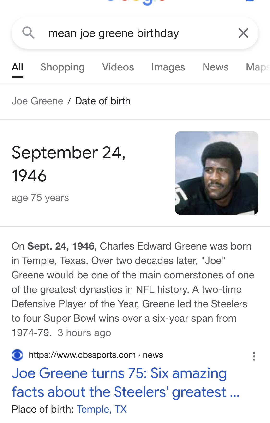   happy birthday god i wish my bday was on joe greene birthday  