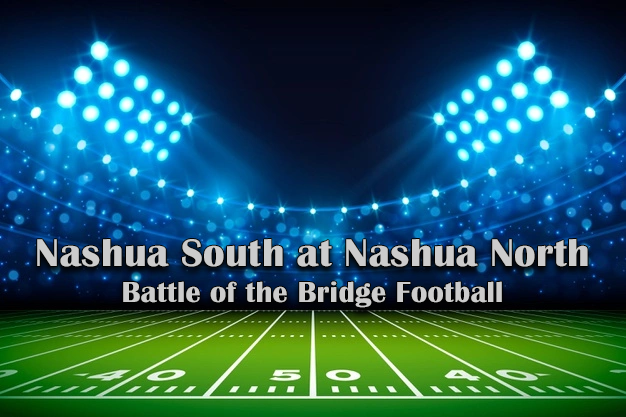 NashuaETV's tweet photo. Its Battle of the Bridge Football TONIGHT at 6:30 on Nashua ETV Ch. 99 or Online/On Roku/On Apple TV in HD (Search for Nashua Community TV)  Easily the biggest football game of the season!  @nashuaathletics @NSouthfootball @NSouthfootball @Telegraph_TomK @johncollins247 https://t.co/AjnJQmEKBd