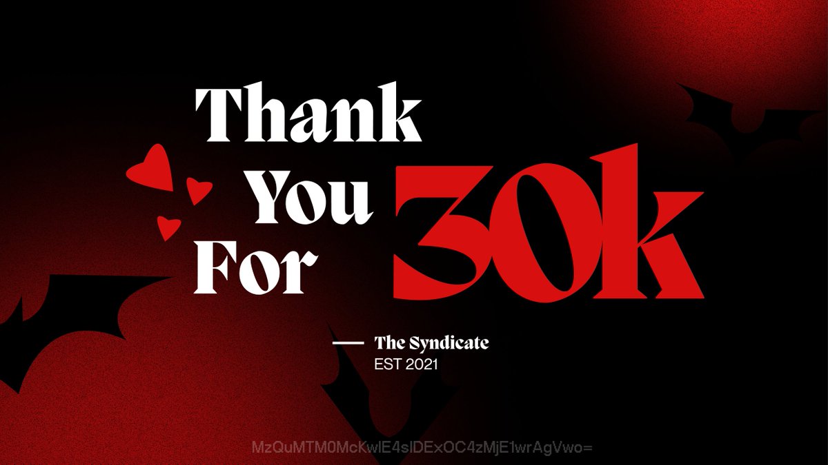 Sneaky Vampire Syndicate (@svsnft) on Twitter photo In order to celebrate reaching 30k followers, we will be hosting a giveaway for a vamp 🥳
To enter:
1⃣ Retweet & Like
2⃣ Tag a friend
3⃣ Make sure you are following <a href="/SVSNFT/">Sneaky Vampire Syndicate</a>
...what is that at the bottom? In order to celebrate reaching 30k followers, we will be hosting a giveaway for a vamp 🥳
To enter:
1⃣ Retweet & Like
2⃣ Tag a friend
3⃣ Make sure you are following <a href="/SVSNFT/">Sneaky Vampire Syndicate</a>
...what is that at the bottom?