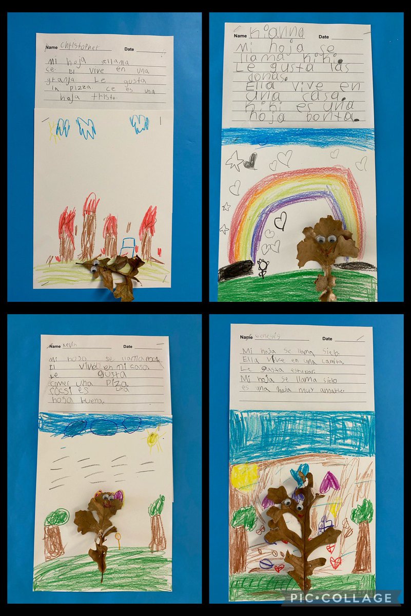 We did a four square writing activity today! #firstgrade #bilingualbrains <a href="/LamarElementary/">Lamar Elementary</a> #fall