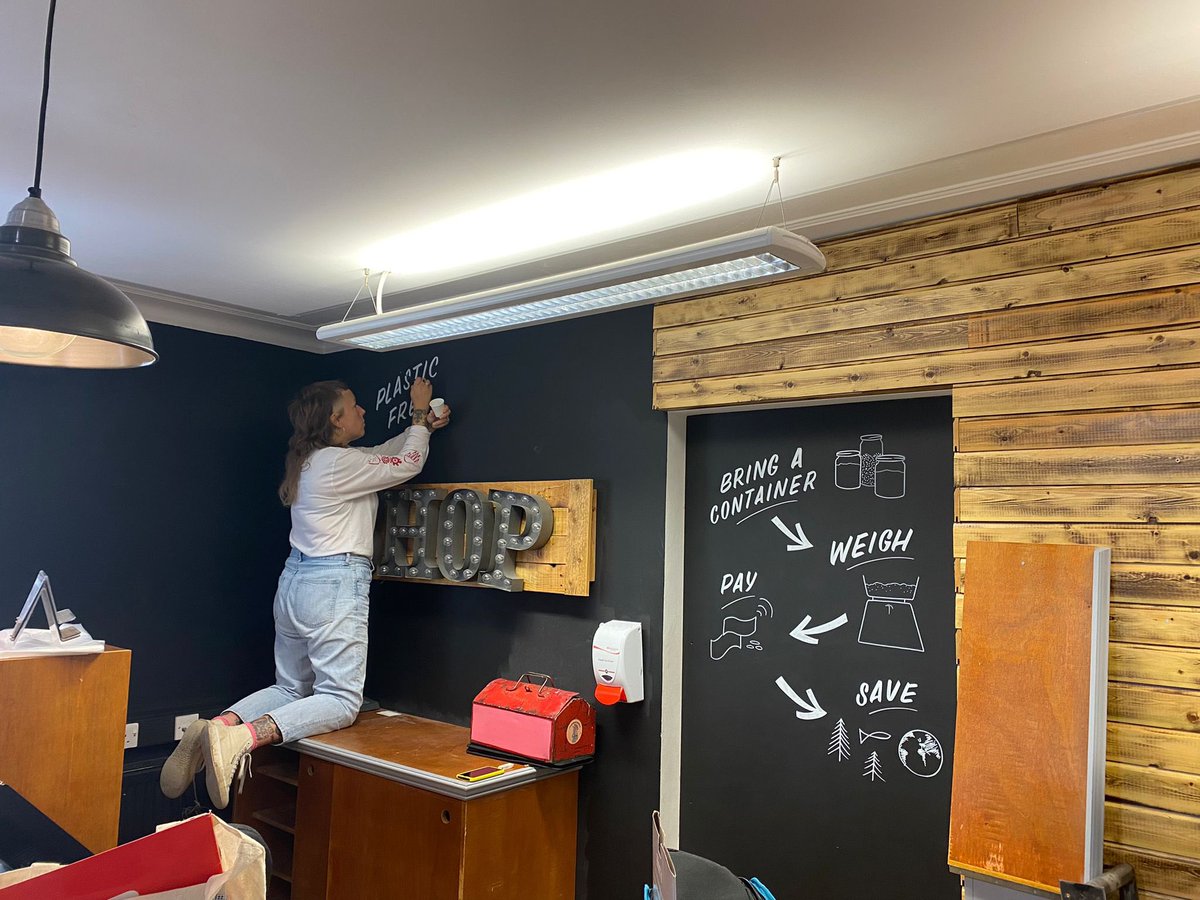 I was joined this morning by the talented Lorna from Lesser than 3 she was able to make the new store feel and look a little more like home. There still finishes touches, but NADA 2.0 is nearly ready. Can’t wait to welcome you all in on Monday! 
#zerowaste #leicester #shoplocal