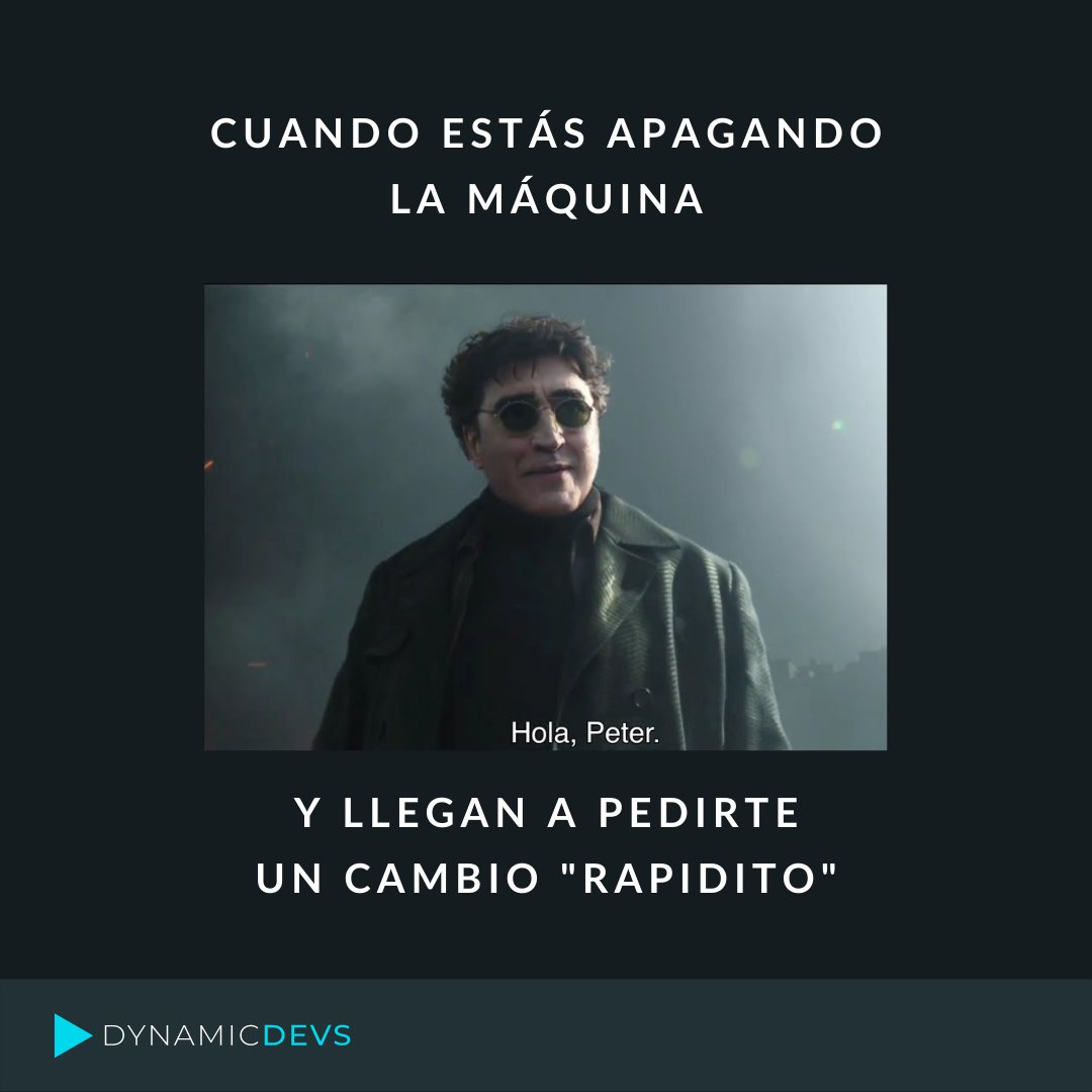 DevsInfo's tweet photo. ¿No les pasa que...? 

#desarrolloweb #programadores #desarrolladores #developer #dev #developers #meme #memesespañol #developerlife #developerspace #developermemes #developerdiaries https://t.co/iY1RhBpPM0