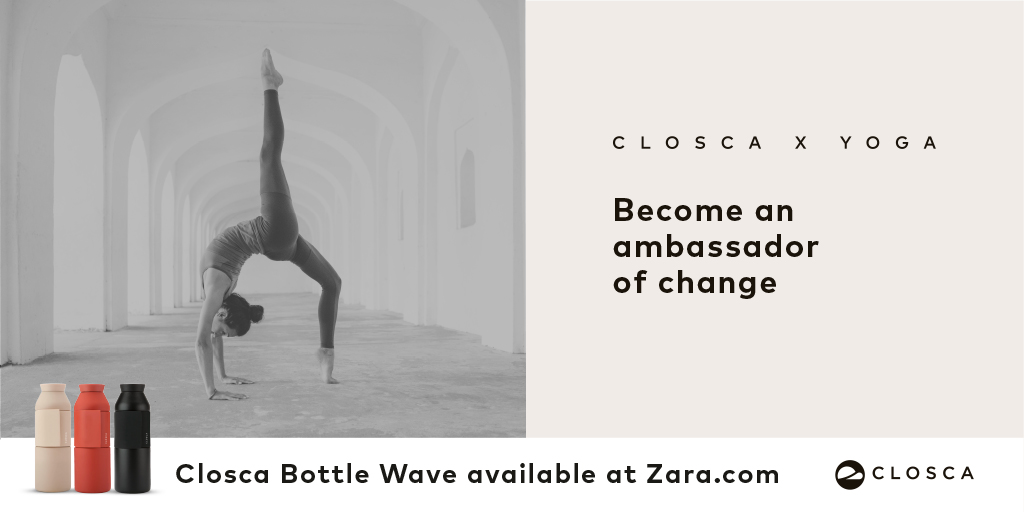 Is the waste you generate with your consumption part of you?
When does it cease to be yours?

Become an ambassador of change with the Closca Bottle Wave. Available at Zara's website. 
Check it at: go.zara/3i3wiZT

<a href="/zara/">ZARA</a> #CloscaxYoga #CloscaxZara #MyLastPlasticBottle #Zara