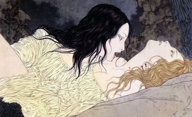 hrlywomen's tweet photo. lesbian vampires by Yamamoto Takato. https://t.co/rnt5ElUceS
