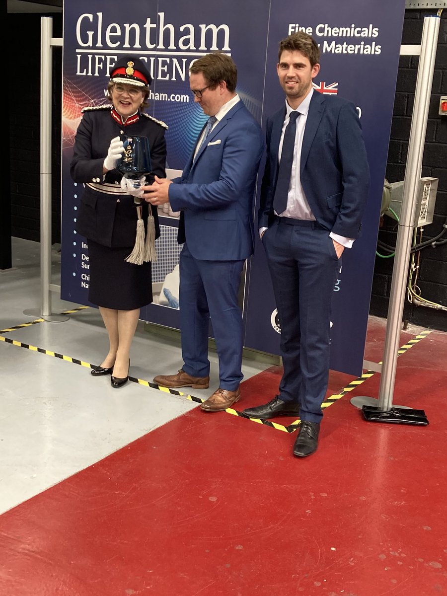 So very pleased to present Glentham Life Sciences in Corsham a Queen’s Award for Enterprise, Wiltshire’s only one this year and given to a most enterprising company. The won one in 2017 too ! Bravo ⁦<a href="/GlenthamLS/">Glentham Life Sci</a>⁩