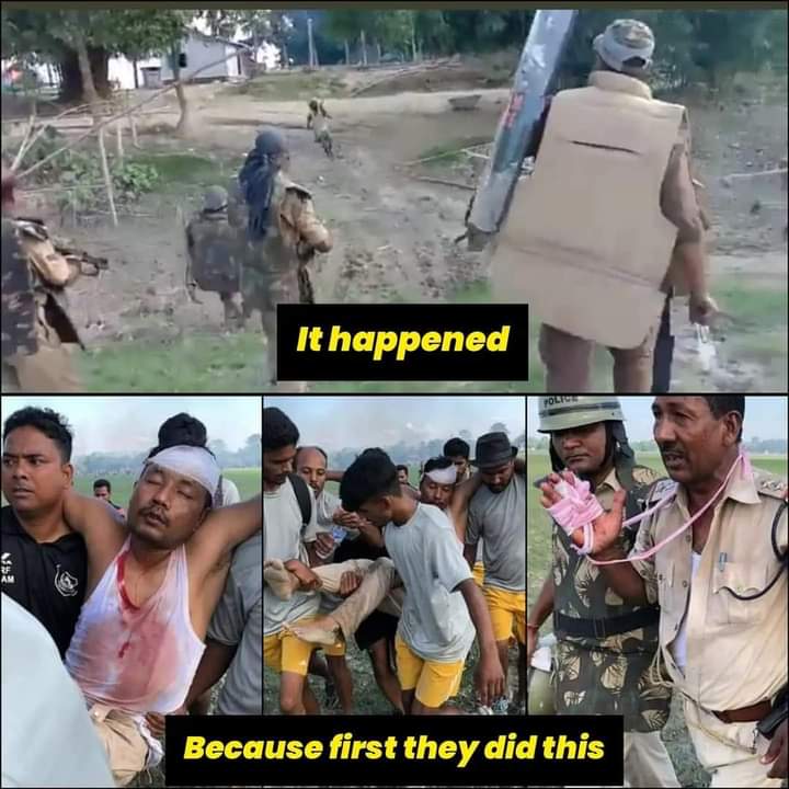 shashank91631's tweet photo. So people tweeting this don't try to preach one sided story #HindutvaTerror. So remember one thing #WeSupportAssamPolice https://t.co/TPgyQFmgpn