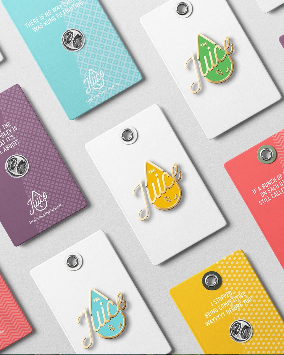 TheWhyWorkshop's tweet photo. Shouldn’t cannabis be fun? We think so and that was the question we answered when creating the brand for our client shopjuiceco.
A multi-mood and flavor Vape brand, hand juiced in Nevada by award-winning cannabis sommeliers. #gtigrows #cannabis #branding #design @GTIGrows https://t.co/5vTO0Yxfqr