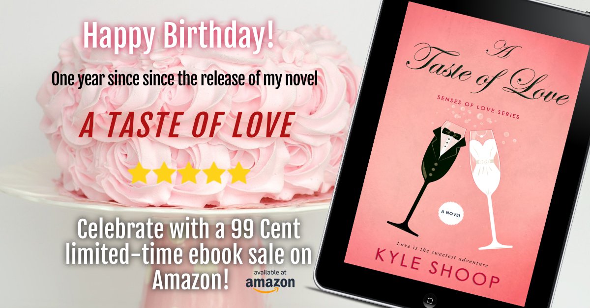 Happy Birthday to my novel A TASTE OF LOVE! #99cent #ebooksale to celebrate, here: amazon.com/dp/B08H1R41SJ #romancebooks #romanceebooks #romancenovels - mailchi.mp/14eded85f074/a…